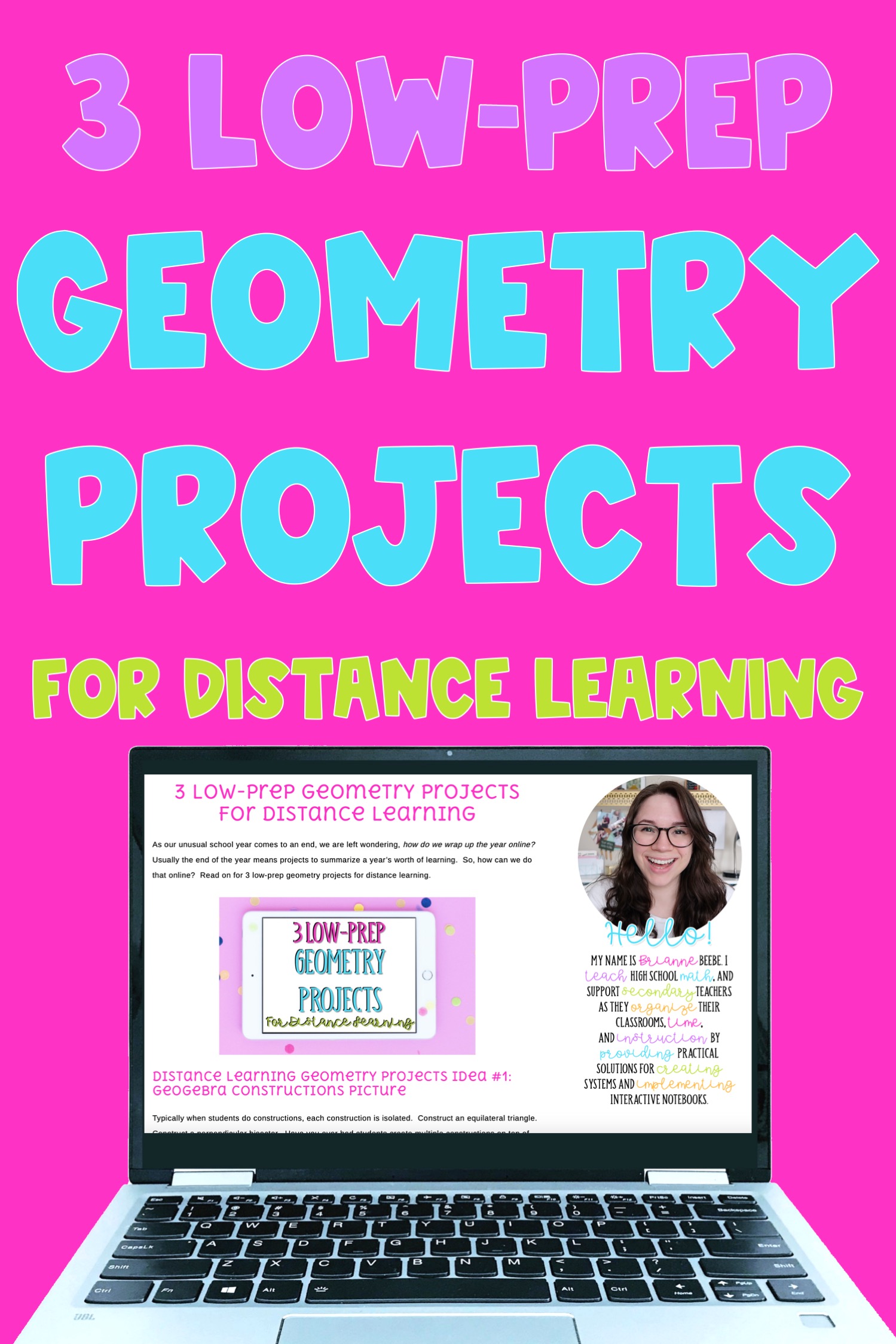 3 Low-Prep Geometry Projects For Distance Learning - Busy Miss Beebe