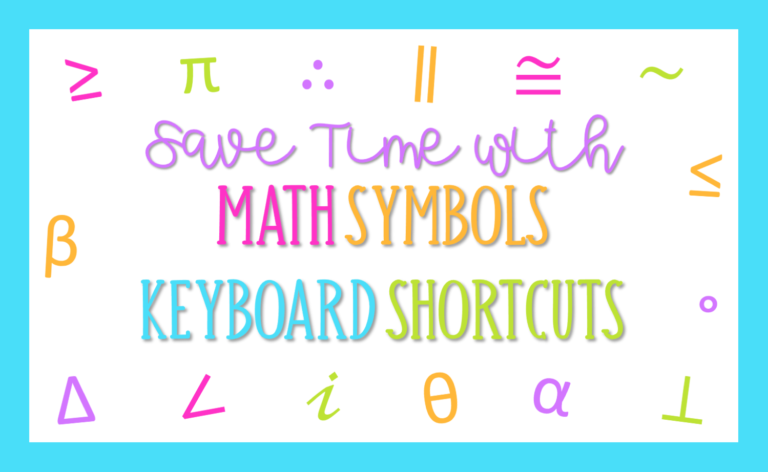 windows keyboard shortcuts for math symbols