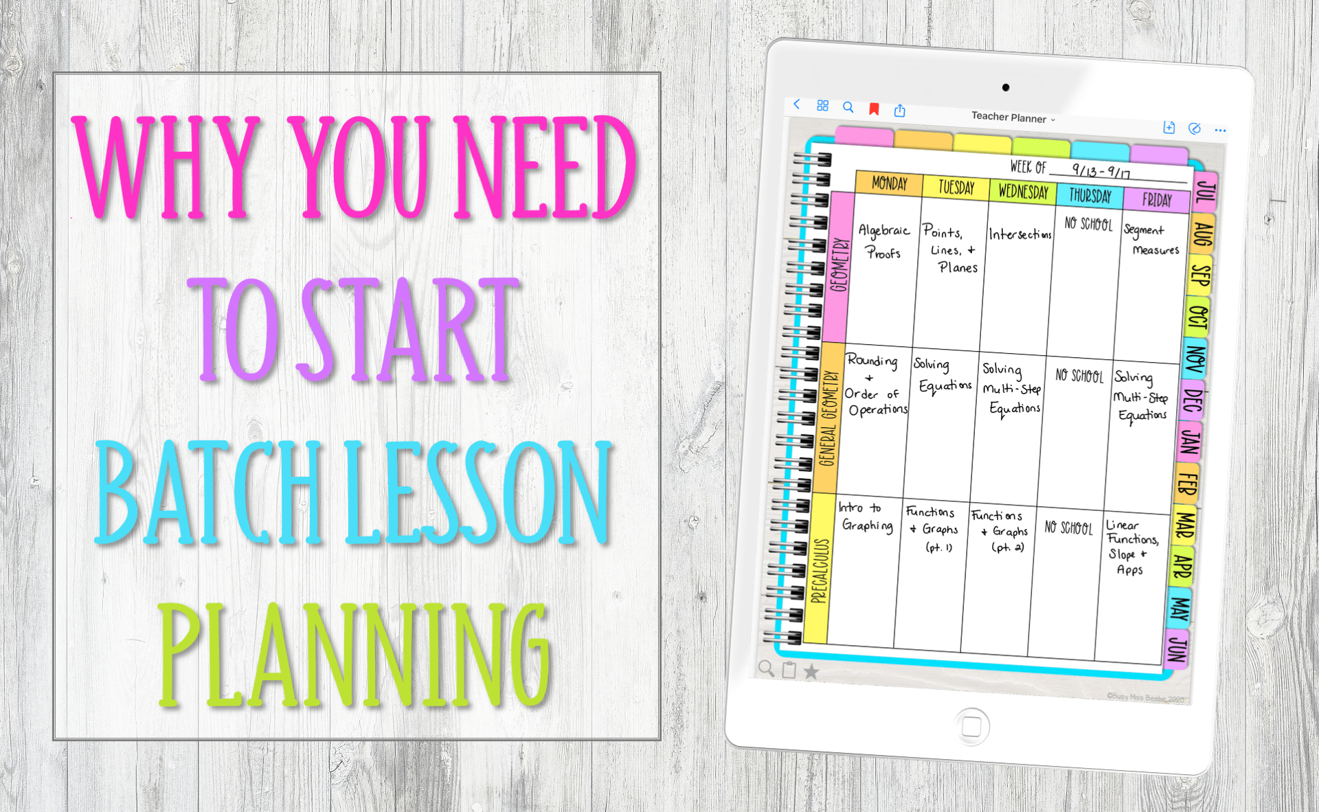 Why You Need To Start Batch Lesson Planning - Busy Miss Beebe