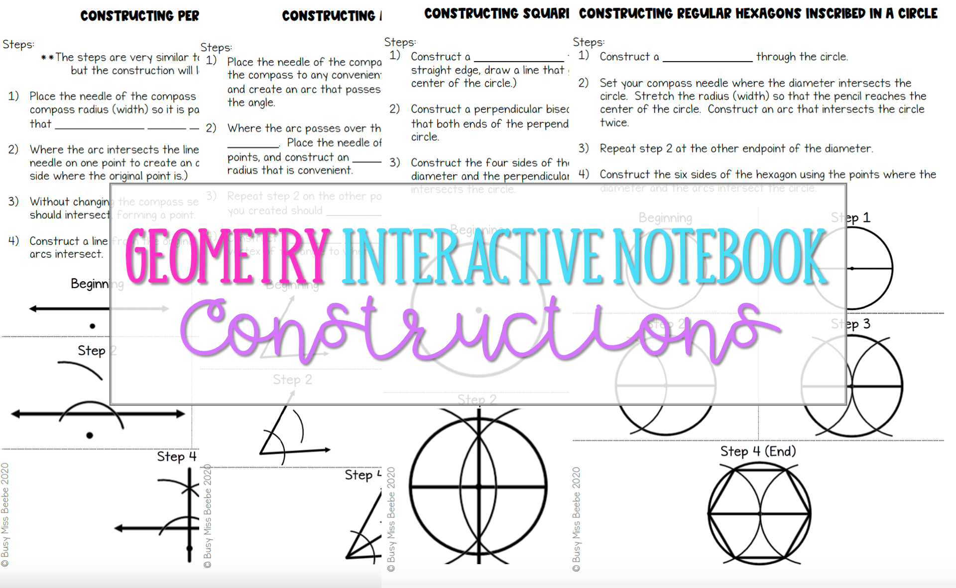 Constructions In Geometry Unit - Busy Miss Beebe